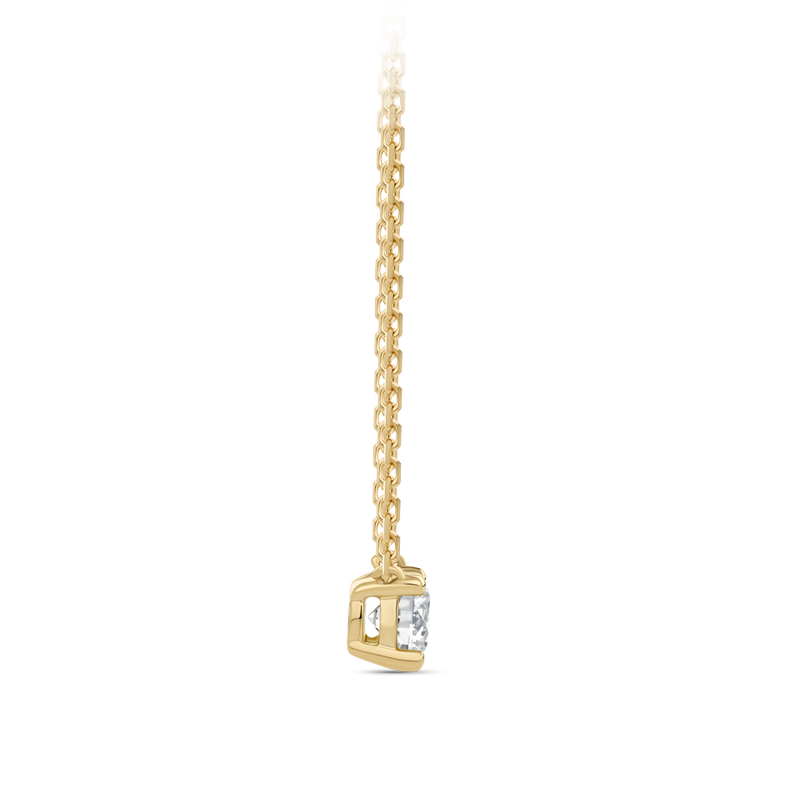 0.25 Carat Solitaire Diamond Necklace in 18ct Yellow Gold Hardy Brothers Jewellers