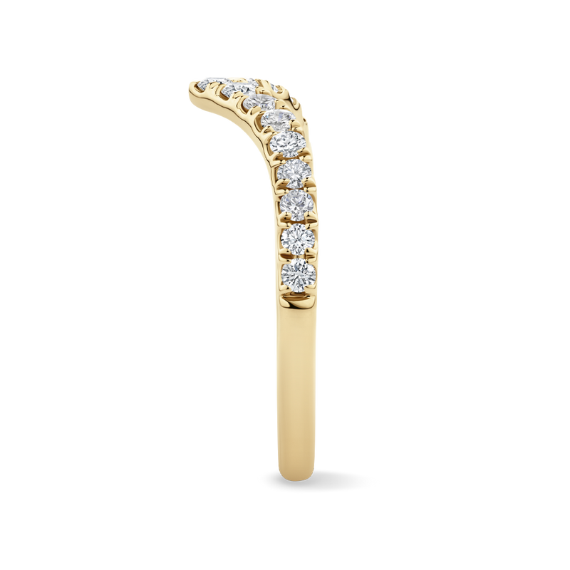 0.34 Carat Diamond Chevron Ring in 18ct Yellow Gold Hardy Brothers Jewellers