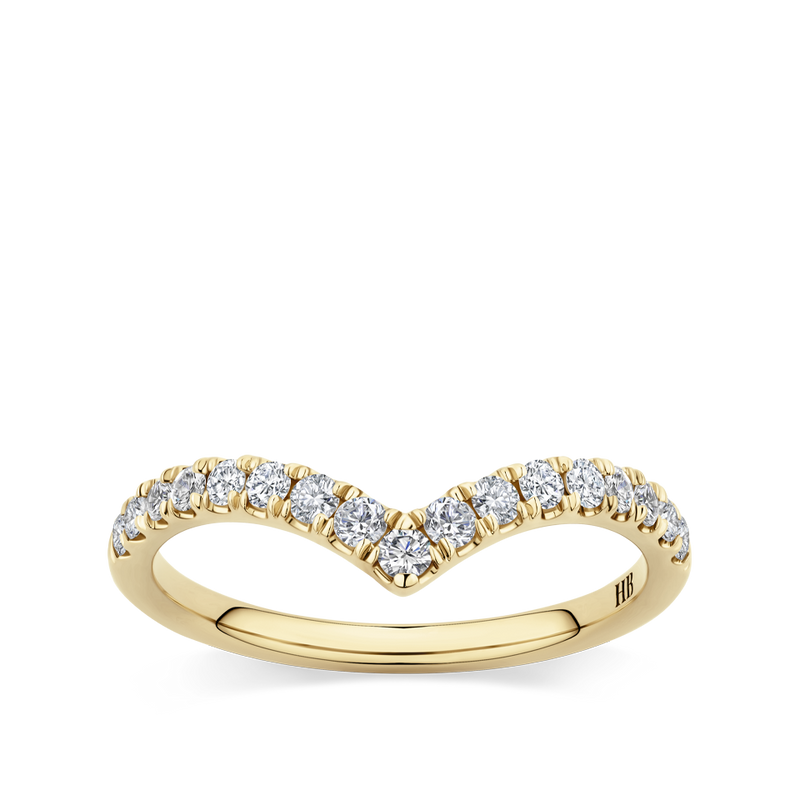 0.34 Carat Diamond Chevron Ring in 18ct Yellow Gold Hardy Brothers Jewellers