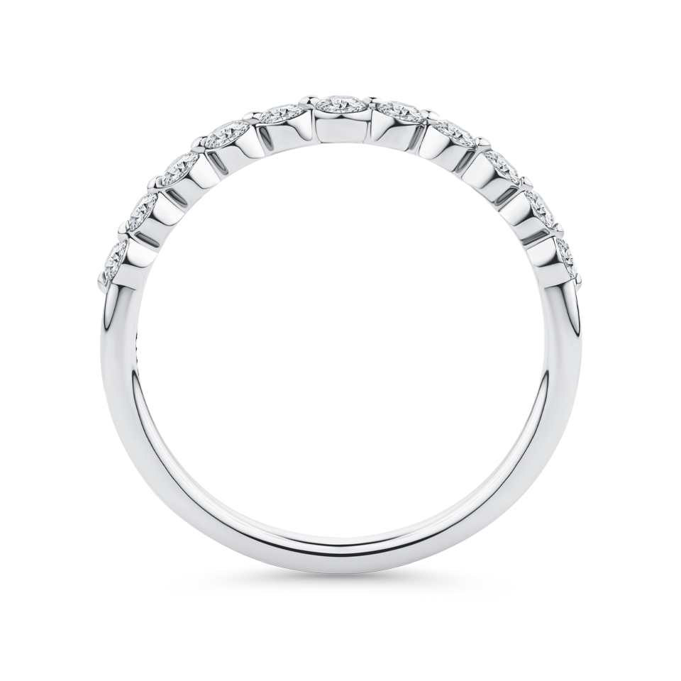 0.34 Carat Floating Diamond Wedding Ring in 18ct White Gold Hardy Brothers Jewellers