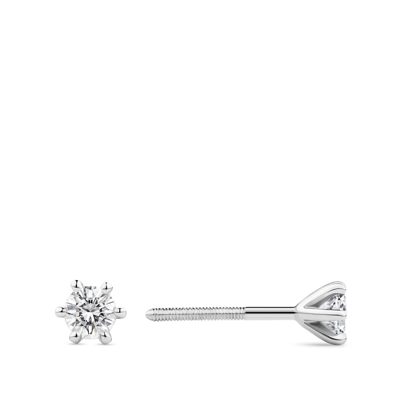 Quintessential 0.50 Carat Diamond Stud Earrings in 18ct White Gold Hardy Brothers Jewellers
