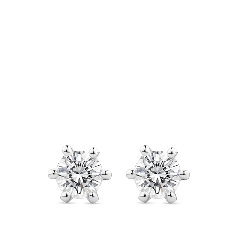 Quintessential 0.50 Carat Diamond Stud Earrings in 18ct White Gold Hardy Brothers Jewellers