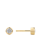 0.50 Carat Bezel Set Diamond Stud Earrings in 18ct Yellow Gold Hardy Brothers Jewellers