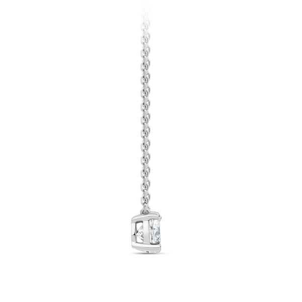 0.50 Carat Solitaire Diamond Necklace in 18ct White Gold Hardy Brothers Jewellers