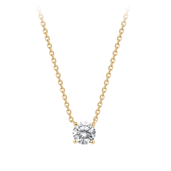 0.50 Carat Solitaire Diamond Necklace in 18ct Yellow Gold Hardy Brothers Jewellers