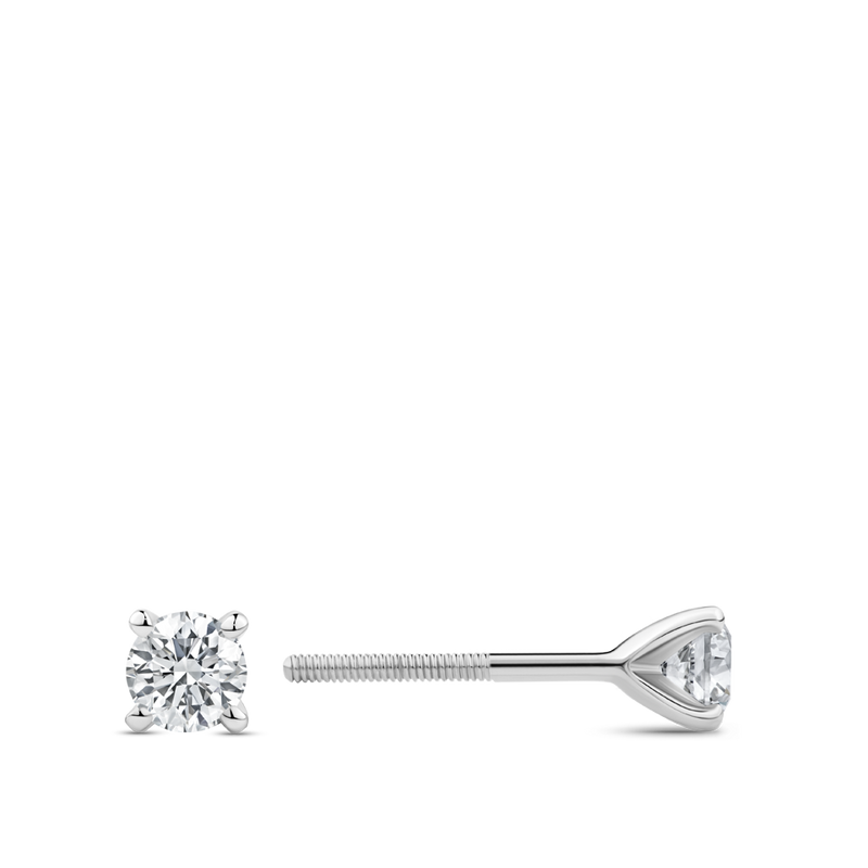 Quintessential 0.50 Carat Diamond Stud Earrings in 18ct White Gold Hardy Brothers Jewellers