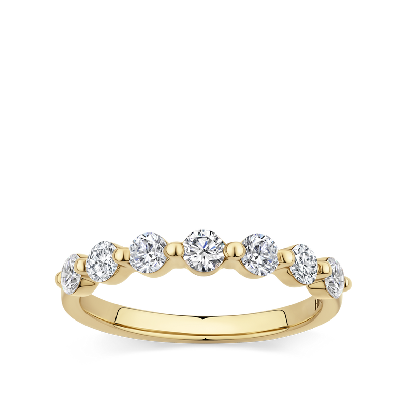 0.70 Carat Floating Diamond Wedding Ring in 18ct Yellow Gold Hardy Brothers Jewellers