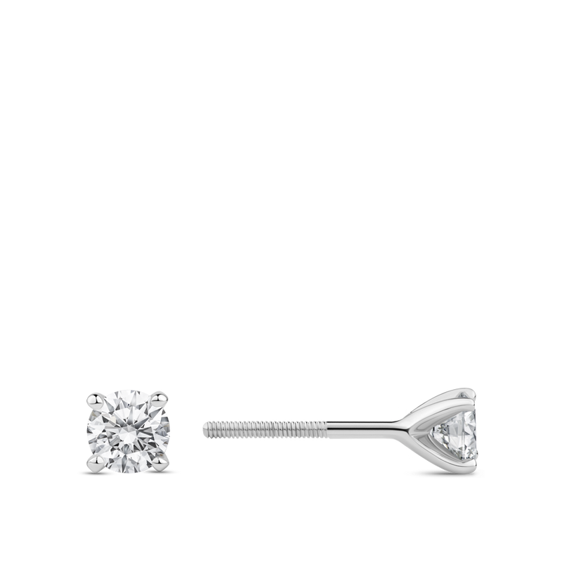 Quintessential 0.70 Carat Diamond Stud Earrings in 18ct White Gold Hardy Brothers Jewellers