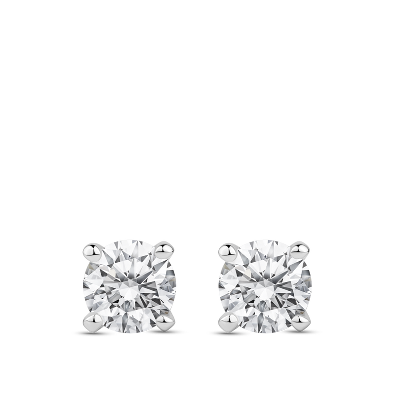 Quintessential 0.70 Carat Diamond Stud Earrings in 18ct White Gold Hardy Brothers Jewellers