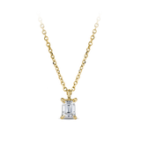 0.25 Carat Emerald Cut Diamond Pendant in 18ct Yellow Gold Hardy Brothers Jewellers