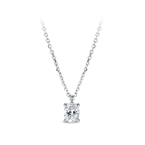 0.25 Carat Oval Cut Diamond Pendant in 18ct White Gold Hardy Brothers Jewellers