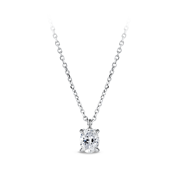 0.25 Carat Oval Cut Diamond Pendant in 18ct White Gold Hardy Brothers Jewellers