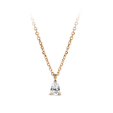 0.25 Carat Pear Cut Diamond Pendant in 18ct Rose Gold Hardy Brothers Jewellers