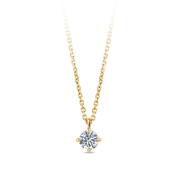 0.25 Carat Round Brilliant Cut Diamond Pendant in 18ct Yellow Gold Hardy Brothers Jewellers