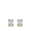 0.50 Carat Emerald Cut Diamond Stud Earrings in 18ct Yellow Gold Hardy Brothers Jewellers