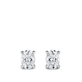 0.50 Carat Oval Cut Diamond Stud Earrings in 18ct White Gold Hardy Brothers Jewellers