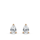 0.50 Carat Pear Cut Diamond Stud Earrings in 18ct Rose Gold Hardy Brothers Jewellers