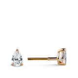 0.50 Carat Pear Cut Diamond Stud Earrings in 18ct Rose Gold Hardy Brothers Jewellers