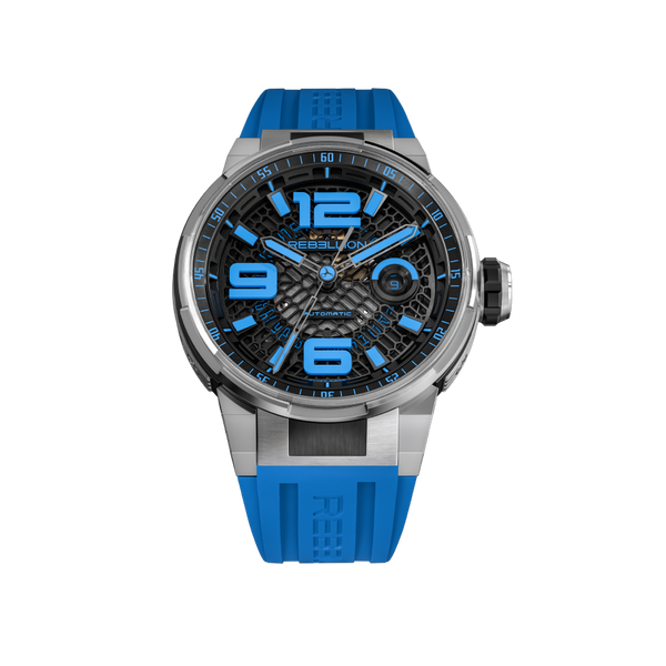 Rebellion Predator 2.0 3 Hands Titanium Blue REB.PR2.3HD.TI.GY.01 Hardy Brothers Jewellers