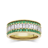 Baguette Statement Emerald and Diamond Ring in 18ct Yellow Gold Hardy Brothers Jewellers