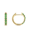 Ear Party Emerald Huggie Earrings in 18ct Yellow Gold Hardy Brothers Jewellers