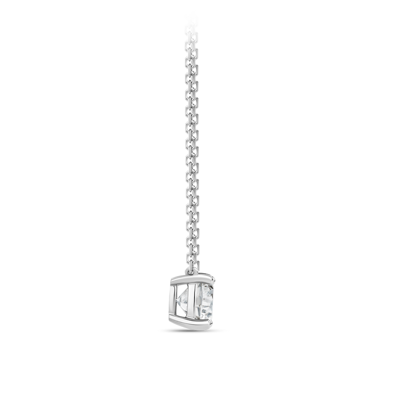 1.00 Carat Solitaire Diamond Necklace in 18ct White Gold Hardy Brothers Jewellers