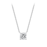 1.00 Carat Solitaire Diamond Necklace in 18ct White Gold