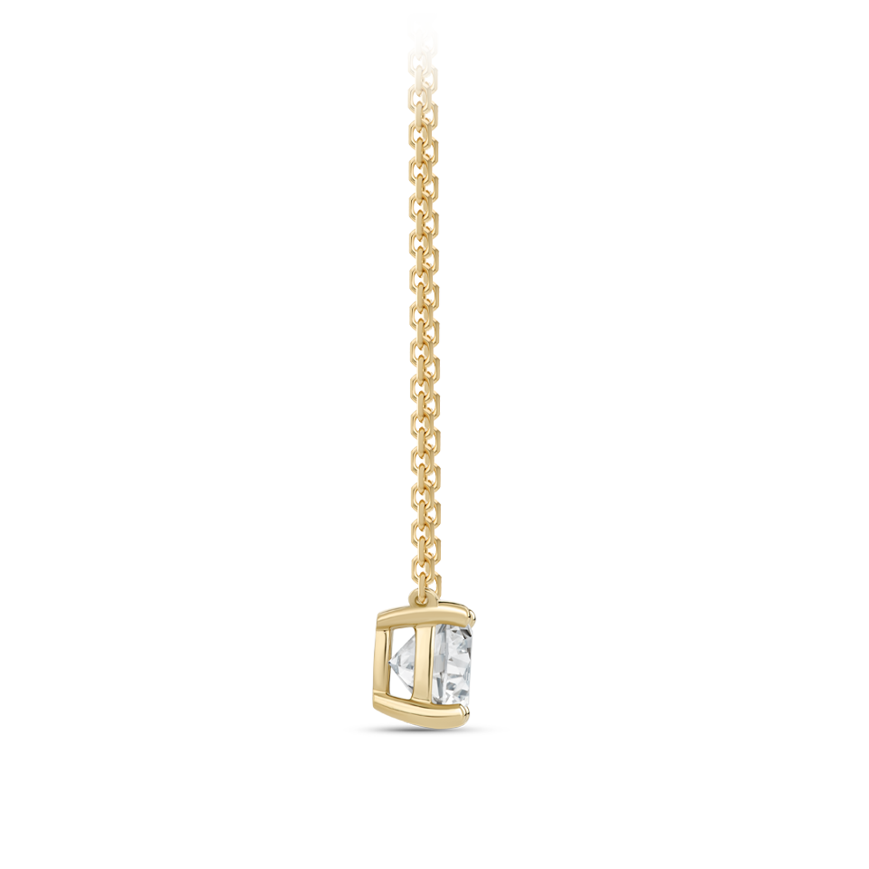 1.00 Carat Solitaire Diamond Necklace in 18ct Yellow Gold