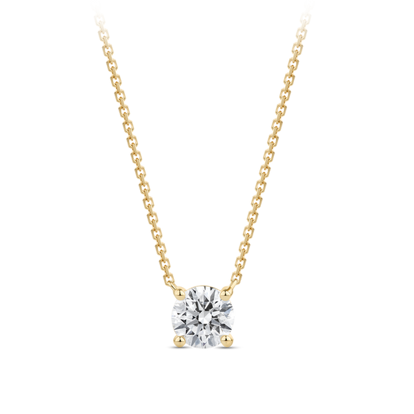 1.00 Carat Solitaire Diamond Necklace in 18ct Yellow Gold Hardy Brothers Jewellers