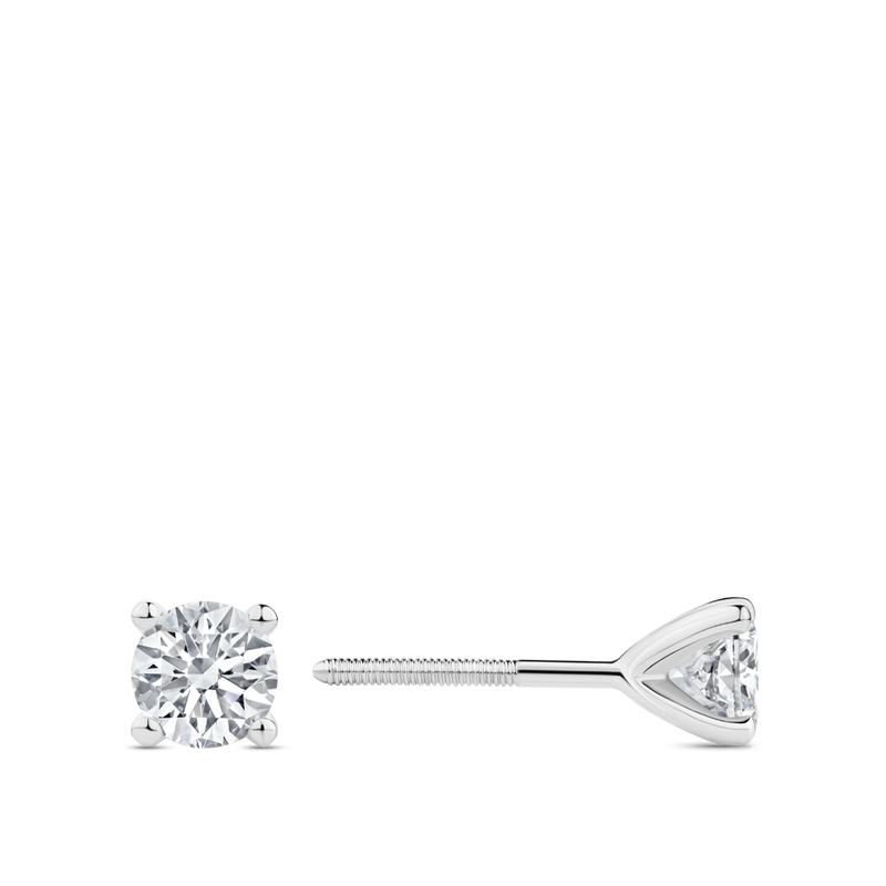 Quintessential 1.00 Carat Diamond Stud Earrings in 18ct White Gold Hardy Brothers Jewellers