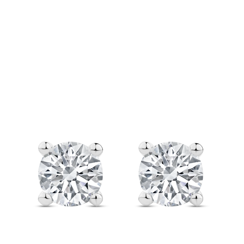 Quintessential 1.00 Carat Diamond Stud Earrings in 18ct White Gold Hardy Brothers Jewellers