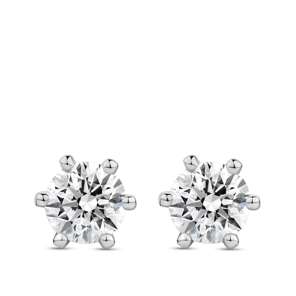 Quintessential 1.40 Carat Diamond Stud Earrings in 18ct White Gold Hardy Brothers Jewellers