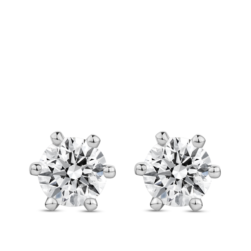 Quintessential 1.40 Carat Diamond Stud Earrings in 18ct White Gold Hardy Brothers Jewellers