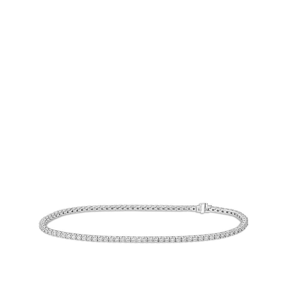 1.00 Carat Diamond Tennis Bracelet in 18ct White Gold Hardy Brothers Jewellers