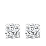 2.00 Carat Solitaire Diamond Stud Earrings in 18ct White Gold Hardy Brothers Jewellers