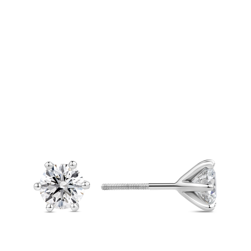 Quintessential 2.00 Carat Diamond Stud Earrings in 18ct White Gold Hardy Brothers Jewellers