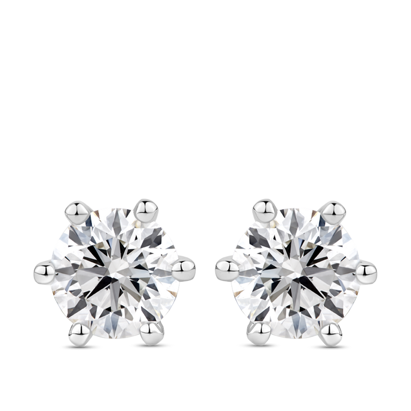Quintessential 2.00 Carat Diamond Stud Earrings in 18ct White Gold Hardy Brothers Jewellers