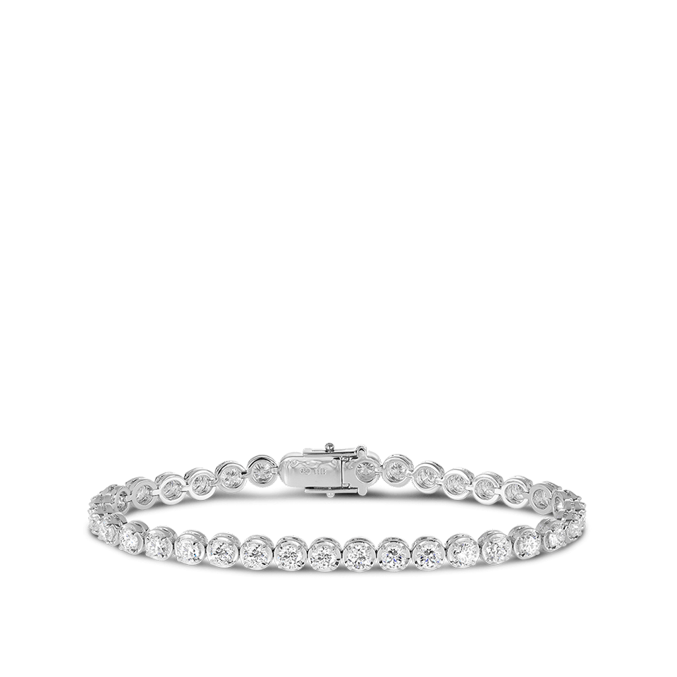 7.00 Carat Diamond Tennis Bracelet in 18ct White Gold Illusion Setting Hardy Brothers Jewellers
