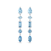 Graduated Aquamarine Drop Earrings in 18ct White Gold Hardy Brothers Jewellers