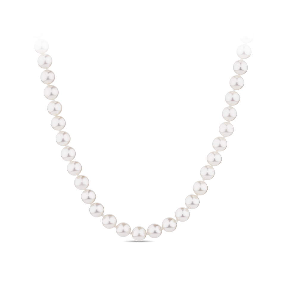 Akoya Pearl Necklace in 18ct White Gold Hardy Brothers Jewellers