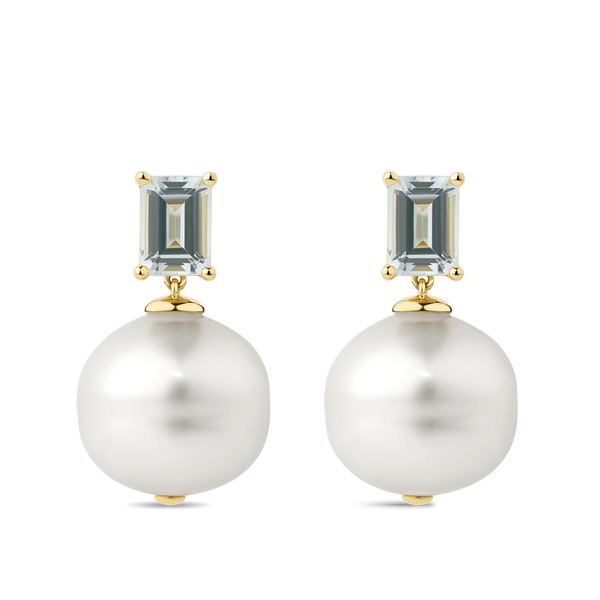 Gabriel & Co. 14K Yellow Gold Pearl Bujukan Stud Earrings – Vaughan's  Jewelers