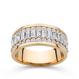 Baguette Statement Diamond Ring in 18ct Rose Gold Hardy Brothers Jewellers