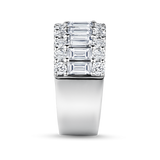 Baguette Statement Diamond Ring in 18ct White Gold Hardy Brothers Jewellers