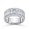 Baguette Statement Diamond Ring in 18ct White Gold Hardy Brothers Jewellers