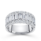 Baguette Statement Diamond Ring in 18ct White Gold Hardy Brothers Jewellers