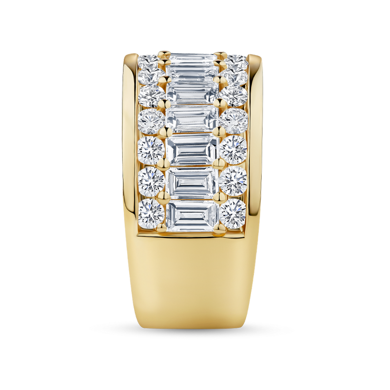 Baguette Statement Diamond Ring in 18ct Yellow Gold Hardy Brothers Jewellers