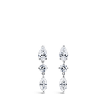 Fancy Cut Diamond Drop Earrings in 18ct White Gold Hardy Brothers Jewellers