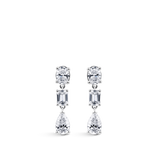 Fancy Cut Diamond Drop Earrings in 18ct White Gold Hardy Brothers Jewellers