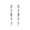 Fancy Cut Diamond Drop Earrings in 18ct White Gold Hardy Brothers Jewellers