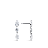Fancy Cut Diamond Drop Earrings in 18ct White Gold Hardy Brothers Jewellers